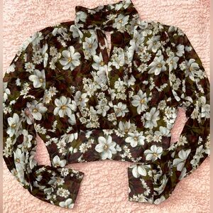 ZARA floral blouse